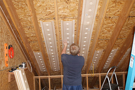 rafter vents during installation process