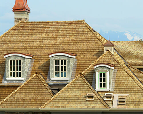 wood shake shingles on roof