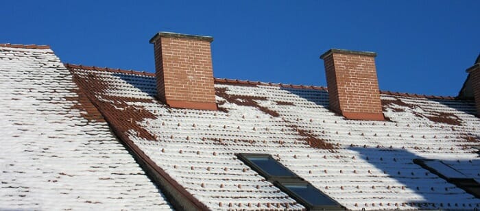 snow on the roof